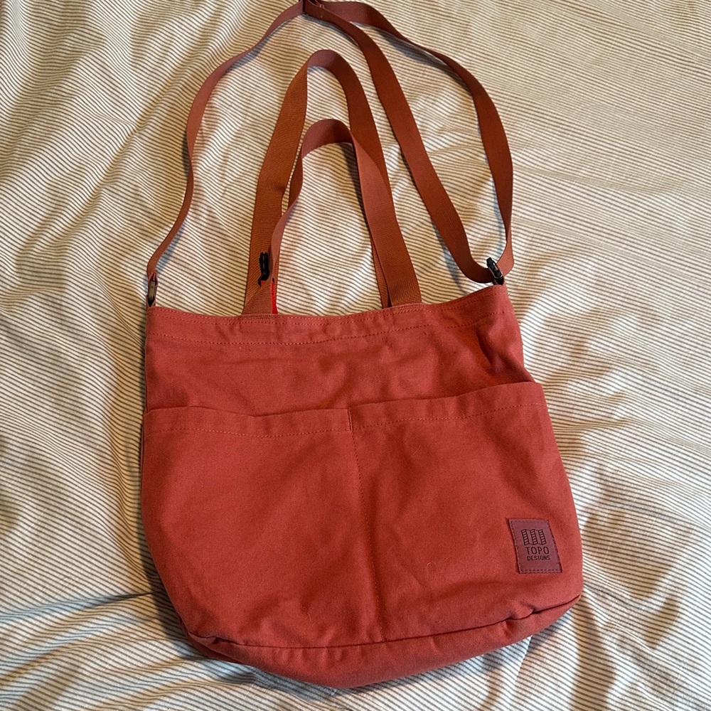 Topo Designs Coral Canvas Bag
